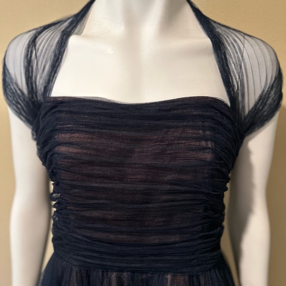 Byron Lars Anthropologie Beauty Mark Tulle Halter Midi Dress - Picture 2 of 13